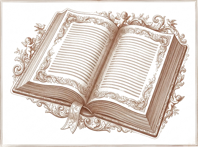 Illustration gravure XVIIIe — livre symbolisant le droit pénal